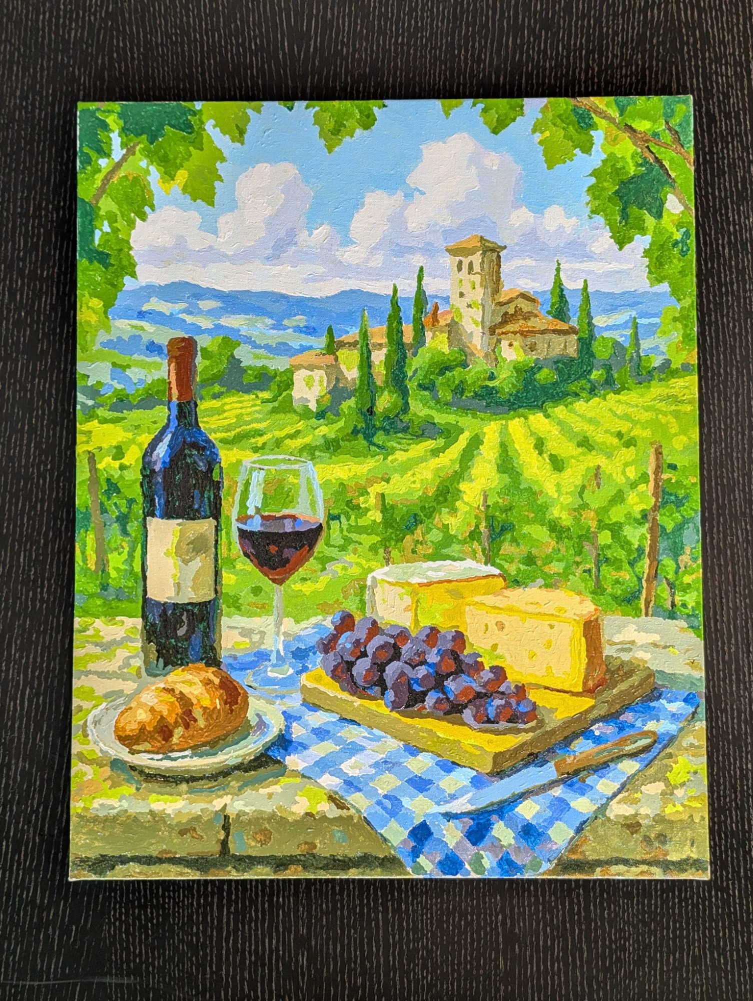 葡萄畑の昼下がり - 大人の塗り絵・絵画キット – Paint Yours