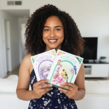 Customer painting in the booklet